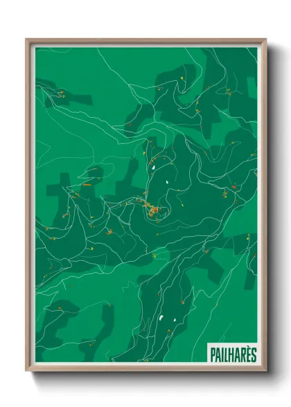 Une affiche de carte sur Pailharès