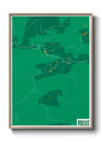 Une affiche de carte sur Rocles