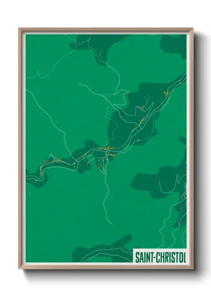 Une affiche de carte sur Saint-Christol
