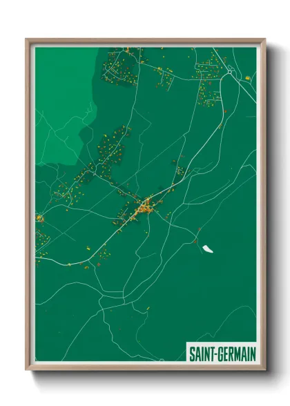 Une affiche de carte sur Saint-Germain