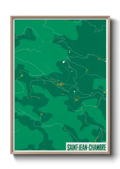 Une affiche de carte sur Saint-Jean-Chambre