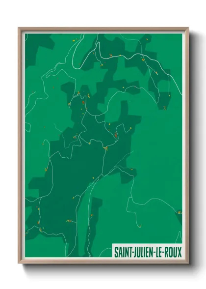 Une affiche de carte sur Saint-Julien-le-Roux
