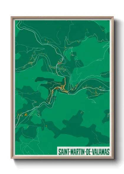 Une affiche de carte sur Saint-Martin-de-Valamas