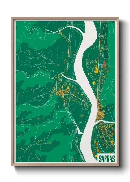 Une affiche de carte sur Sarras