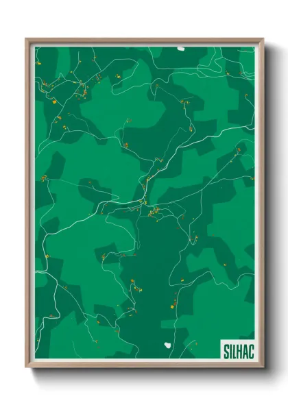 Une affiche de carte sur Silhac
