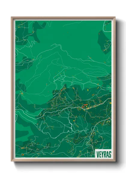 Une affiche de carte sur Veyras