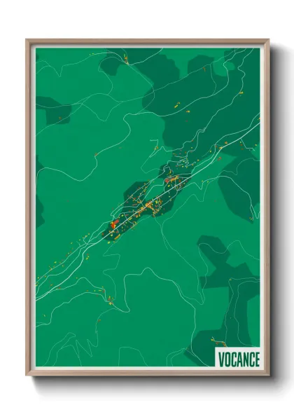 Une affiche de carte sur Vocance