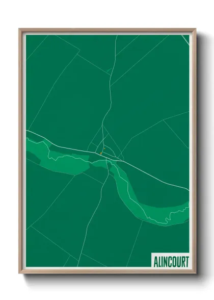 Une affiche de carte sur Alincourt