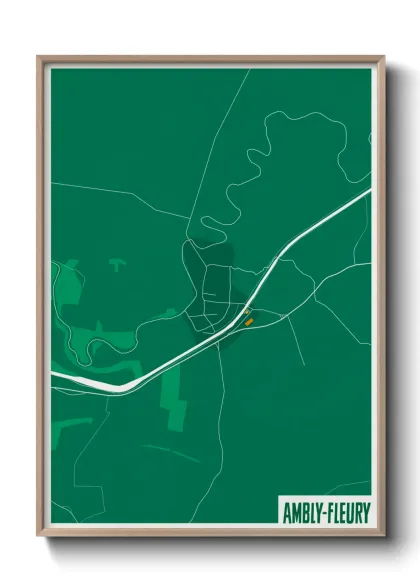 Une affiche de carte sur Ambly-Fleury