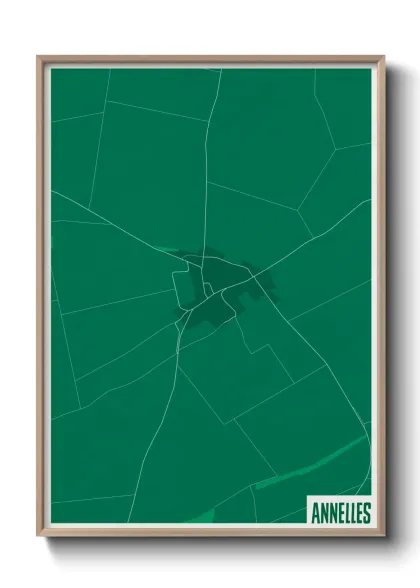 Une affiche de carte sur Annelles