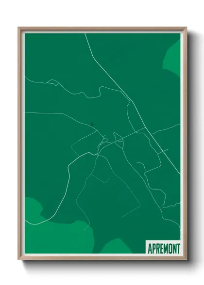 Une affiche de carte sur Apremont