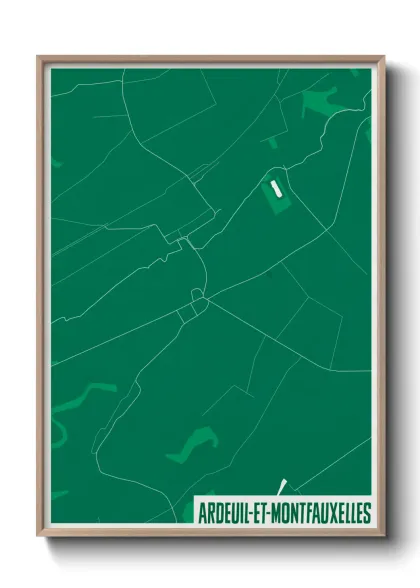 Une affiche de carte sur Ardeuil-et-Montfauxelles