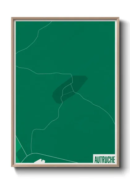 Une affiche de carte sur Autruche