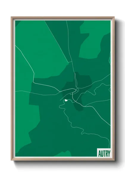 Une affiche de carte sur Autry