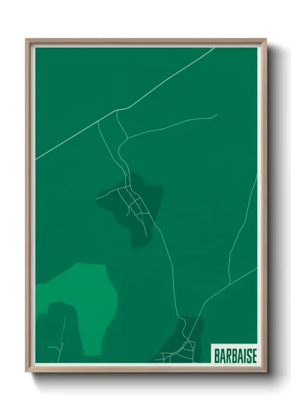 Une affiche de carte sur Barbaise