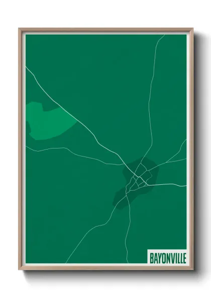 Une affiche de carte sur Bayonville