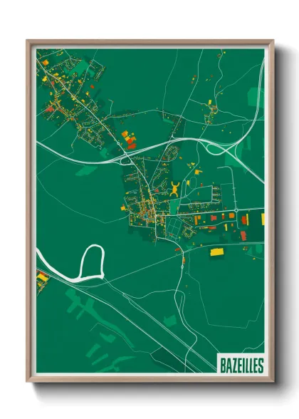 Une affiche de carte sur Bazeilles