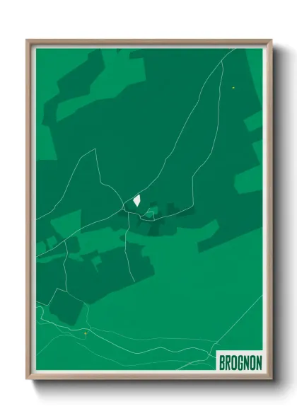 Une affiche de carte sur Brognon