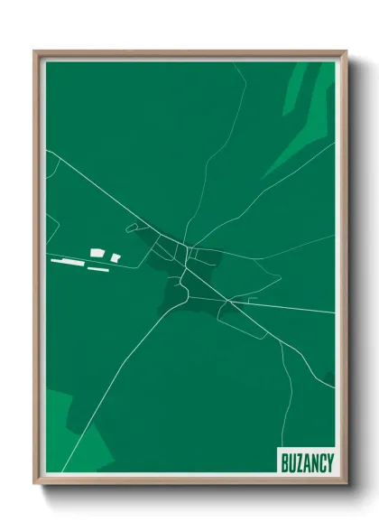 Une affiche de carte sur Buzancy