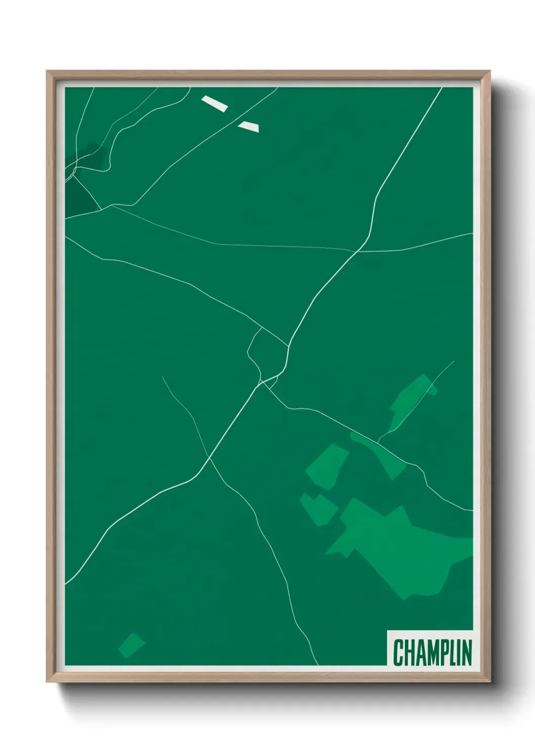 Un poster carte Champlin