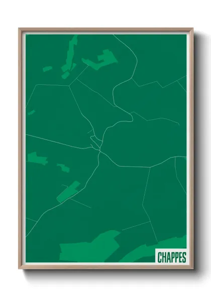 Une affiche de carte sur Chappes