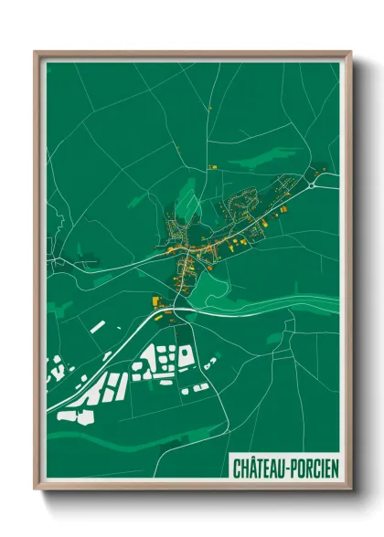 Une affiche de carte sur Château-Porcien