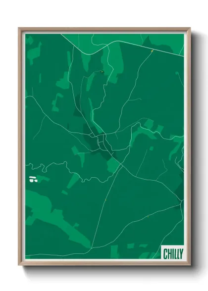 Une affiche de carte sur Chilly