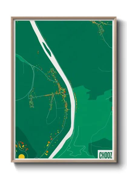 Une affiche de carte sur Chooz