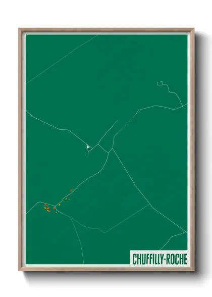 Une affiche de carte sur Chuffilly-Roche