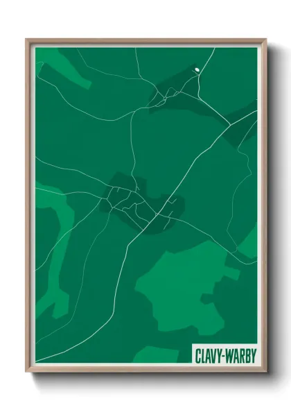 Une affiche de carte sur Clavy-Warby