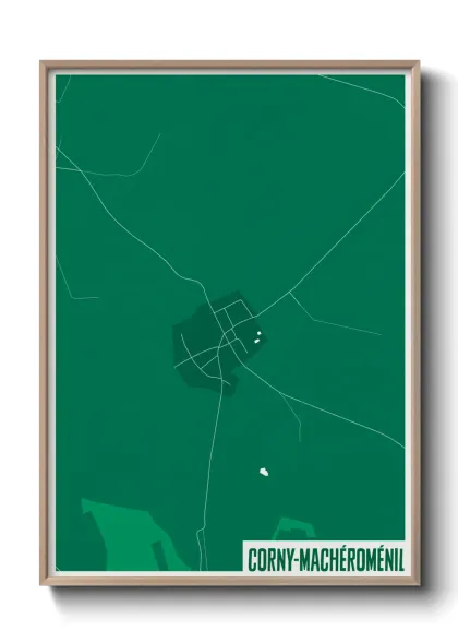 Une affiche de carte sur Corny-Machéroménil