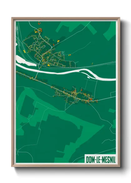 Une affiche de carte sur Dom-le-Mesnil