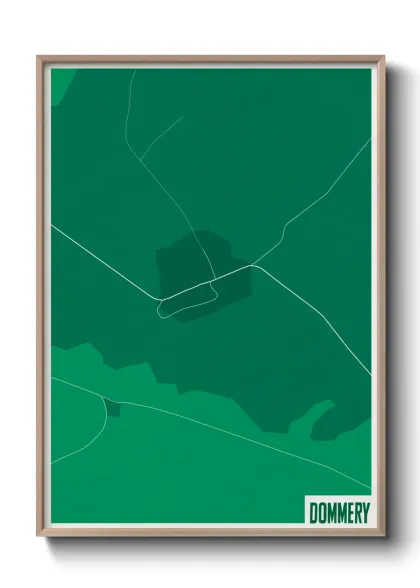Une affiche de carte sur Dommery