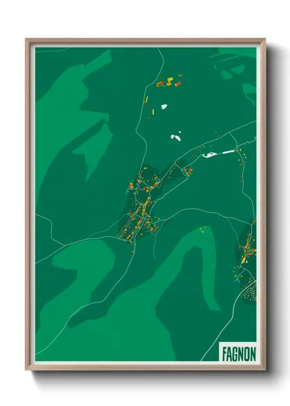 Une affiche de carte sur Fagnon