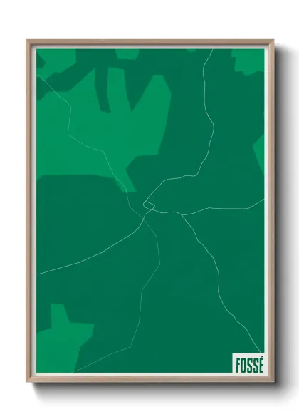 Une affiche de carte sur Fossé