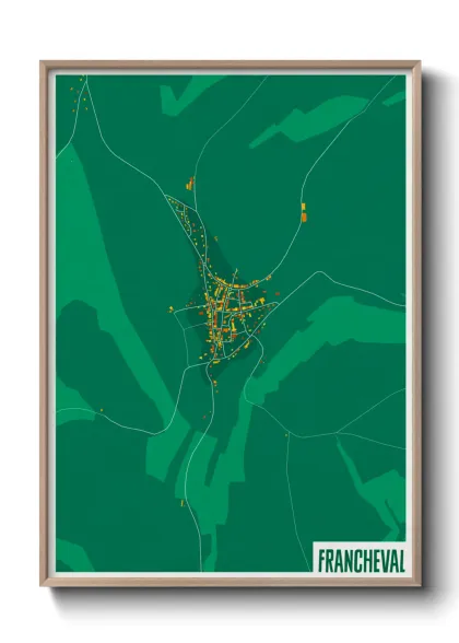 Une affiche de carte sur Francheval