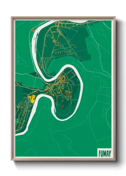 Une affiche de carte sur Fumay