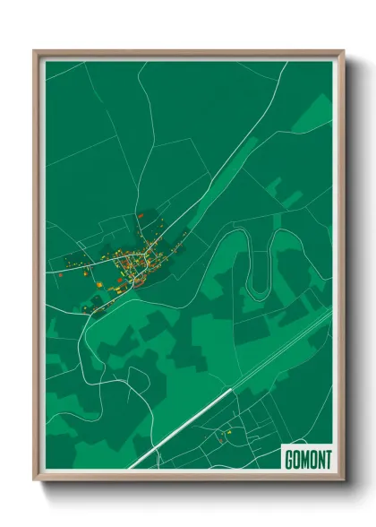 Une affiche de carte sur Gomont