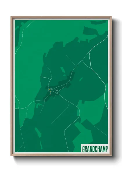 Une affiche de carte sur Grandchamp