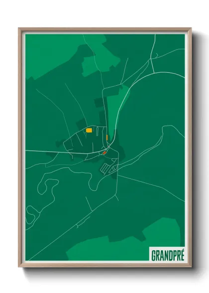 Une affiche de carte sur Grandpré