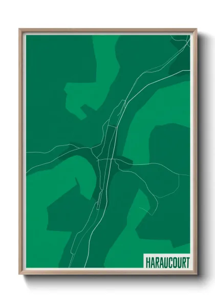 Une affiche de carte sur Haraucourt