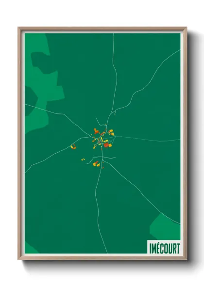 Une affiche de carte sur Imécourt