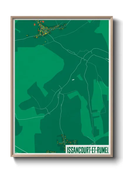 Une affiche de carte sur Issancourt-et-Rumel