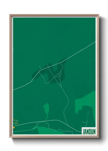Une affiche de carte sur Jandun