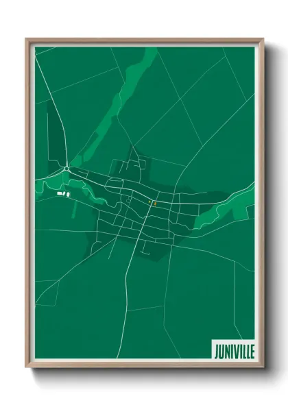 Une affiche de carte sur Juniville