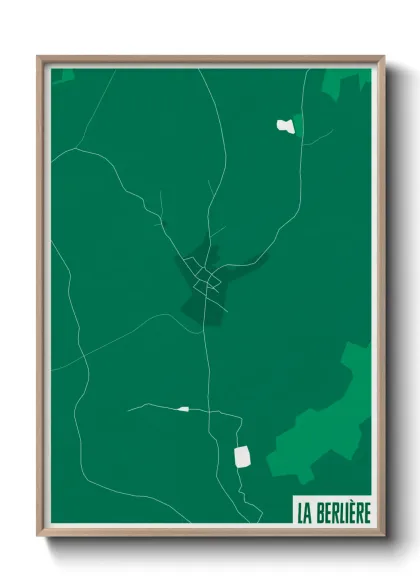 Une affiche de carte sur La Berlière