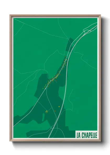 Une affiche de carte sur La Chapelle
