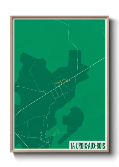 Une affiche de carte sur La Croix-aux-Bois