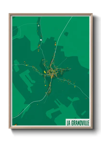 Une affiche de carte sur La Grandville