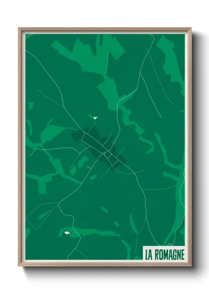 Une affiche de carte sur La Romagne